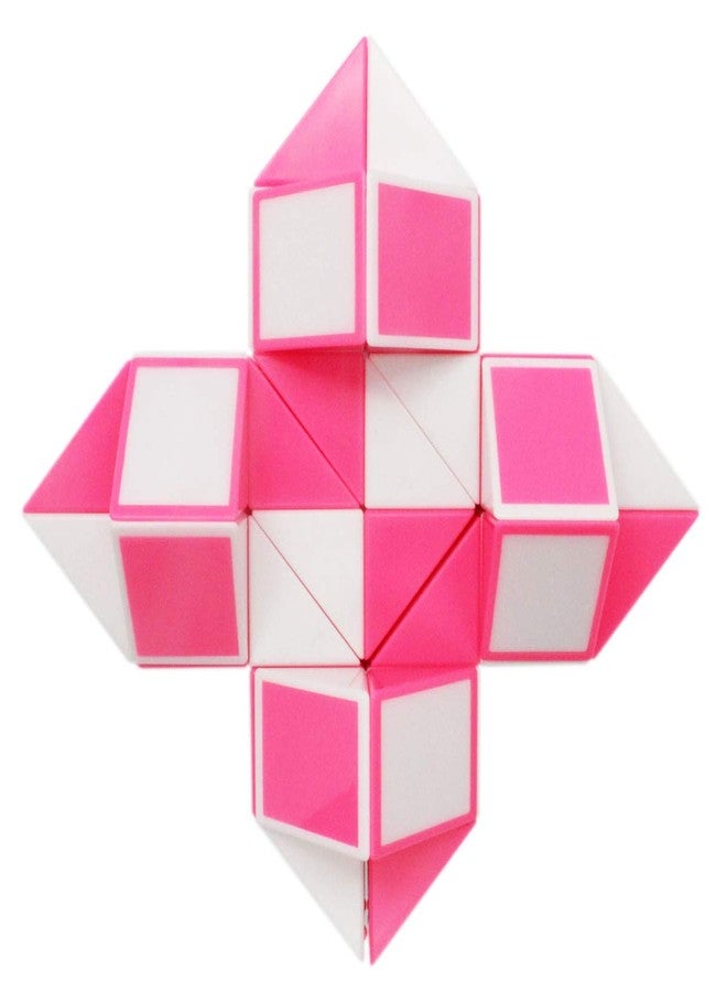 Mipartebo Magic Snake Cube Twist Puzzle 48 Wedges Large Size Twist Fidget Snake Toys Gift Party Favors Game Goodie Bag Fillers for Kids Adults Teens Pink - Image 4